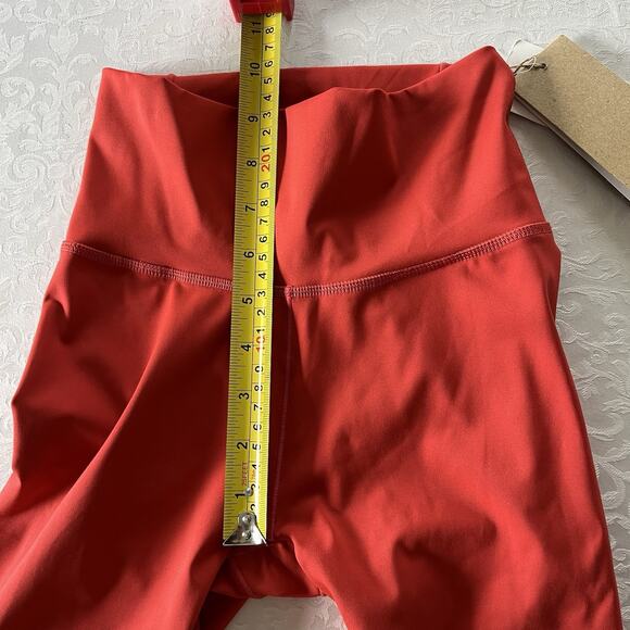NEW ADIDAS Womens Size XS Disrupt Training Leggings High Rise Red/Orange - Picture 6 of 7